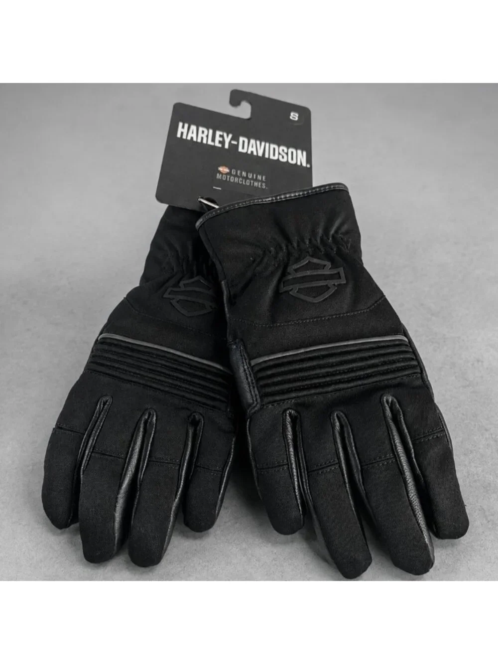 Harley-Davidson Small Black Apex Mixed Media Gloves Touchscreen Waterproof